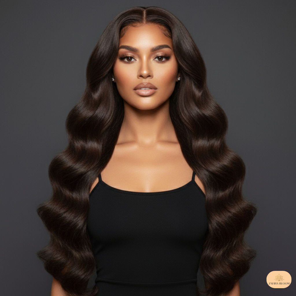 Luxurious Chocolate Brown Body Wave HD Lace Wig
