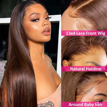 Chocolate Brown 13x4 Lace Front Wig - Natural Look & Feel