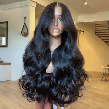 Loose Wave Black Synthetic Lace Front Wig - Glueless & Natural