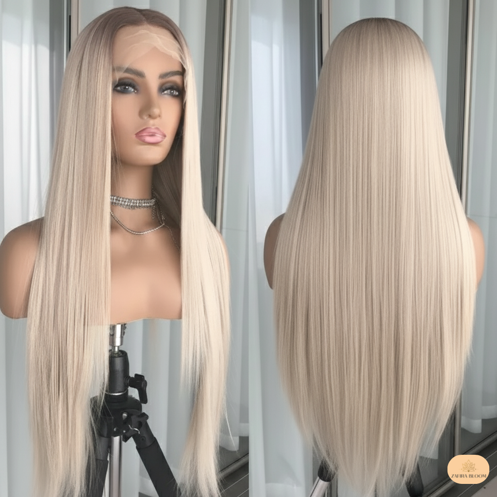 Glamorous 13x4 Lace Front Wig - 24 Inch Highlight Brown