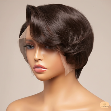 Elegant Pixie Cut Human Hair Wig - 13x4 Lace Front