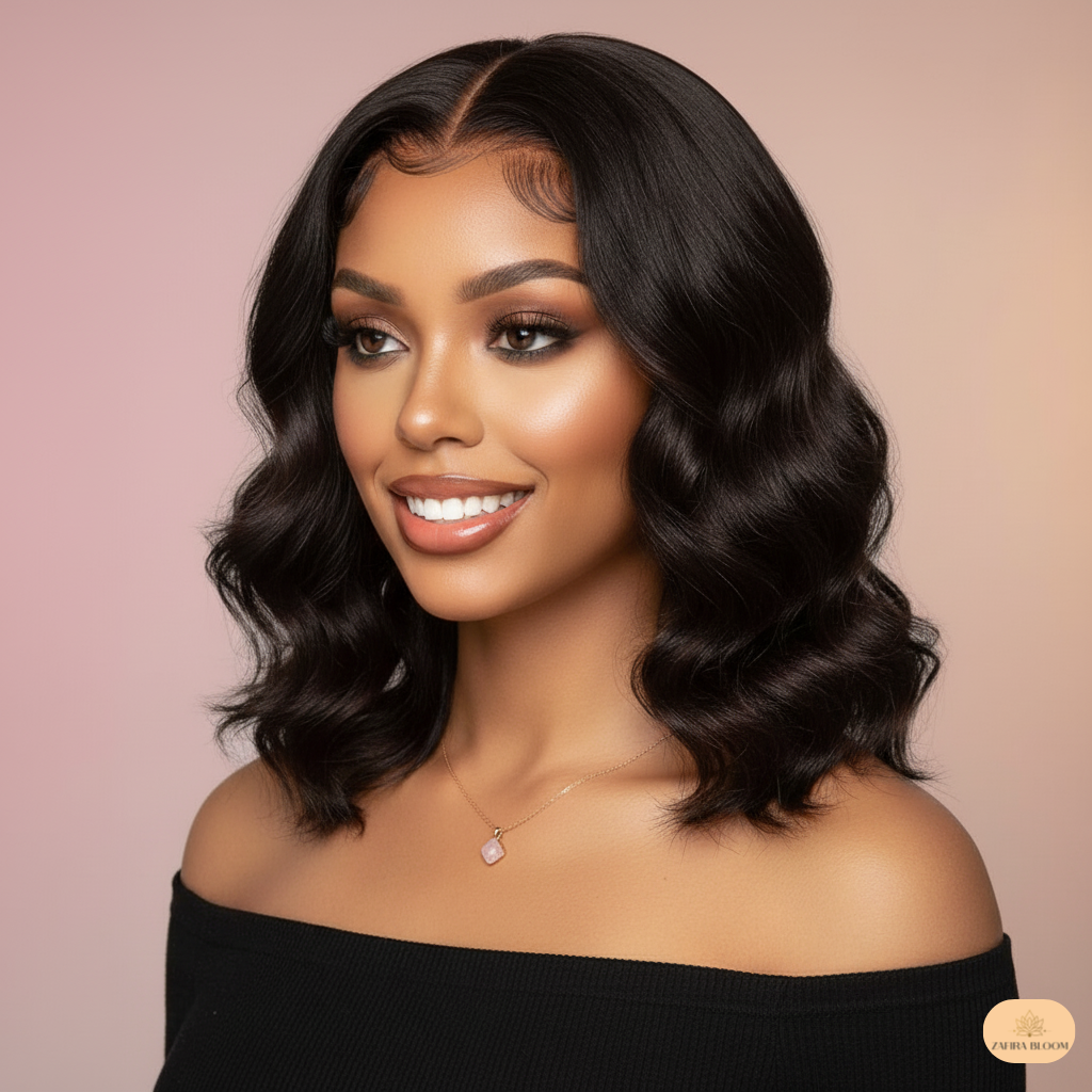 Luxurious Body Wave Bob Wig - 200% Density Brazilian Remy