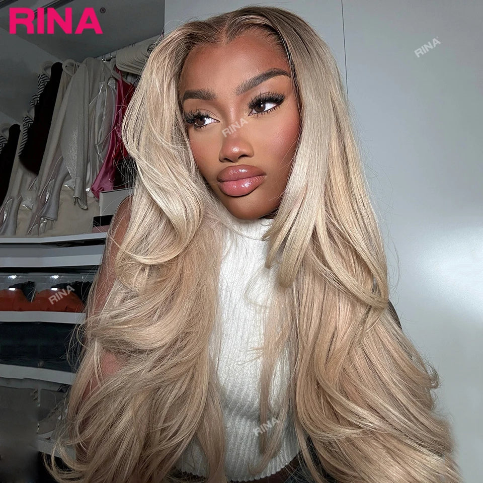 Ombre Blonde Lace Front Wig - 180% Density & Transparent Lace